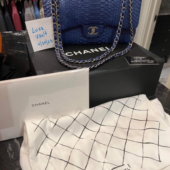 Chanel Jumbo classic Python - Picture 6 of 6